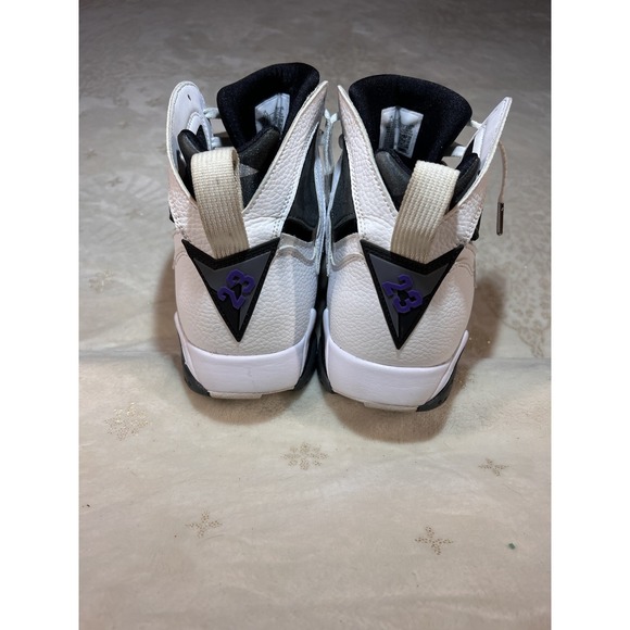 2921 Nike Air Jordan 7 Retro Shoes (White/ Varsity Purple) US 11.5 CU9307-100 main image 5